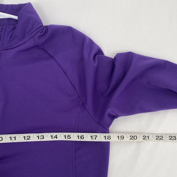 Layer 8 Performance Purple 1/4 Zip Long Sleeve Running Jacket Qwick-Dry Large - Picture 9 of 9